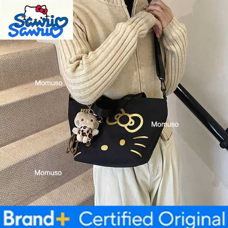 Sanrio Fashion Cartoon Hello Kitty Large Capacity Handheld Bento Bag for Womens Casual Versatile Crossbody Bag H251230
