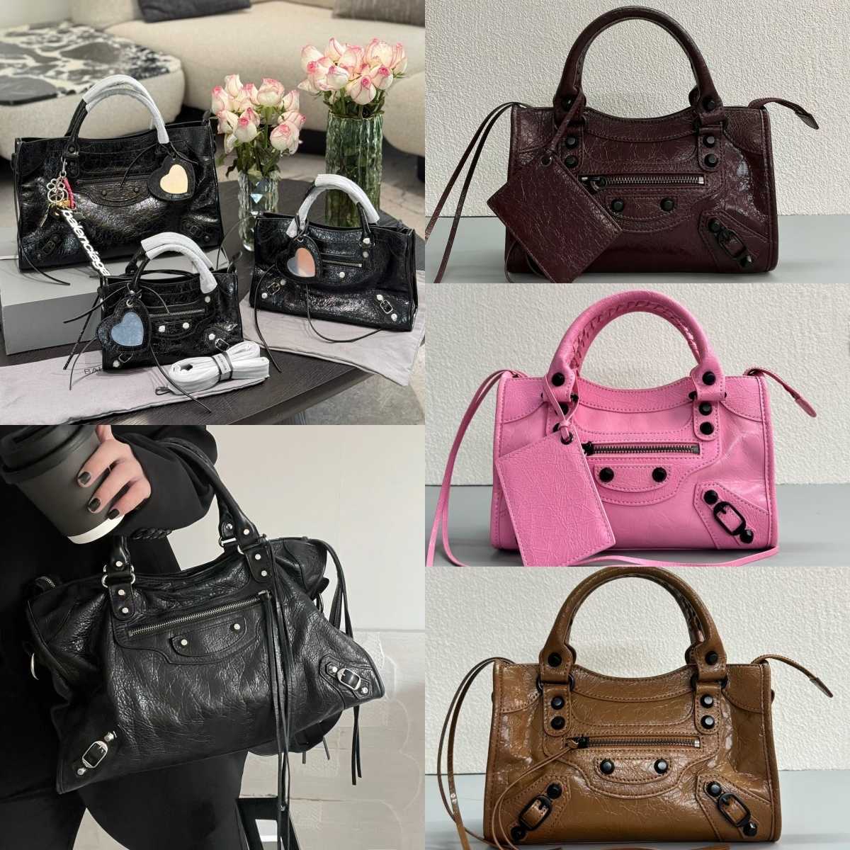 designer bag luxury Le city tote Vintage Tassel Lady Real Leather handbag Designer Purse Shoulder Crossbody Motorcycle Bag Solid Color 3 Sizes Large Capacity Totes