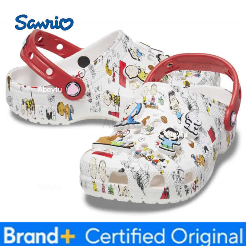 Sanrio Hello Kitty Slippers for Kids Cartoon Printed Snoopy Slides Sandals Kuromi Cinnamoroll Non-slip Slides Shoes Girls Boys H251230