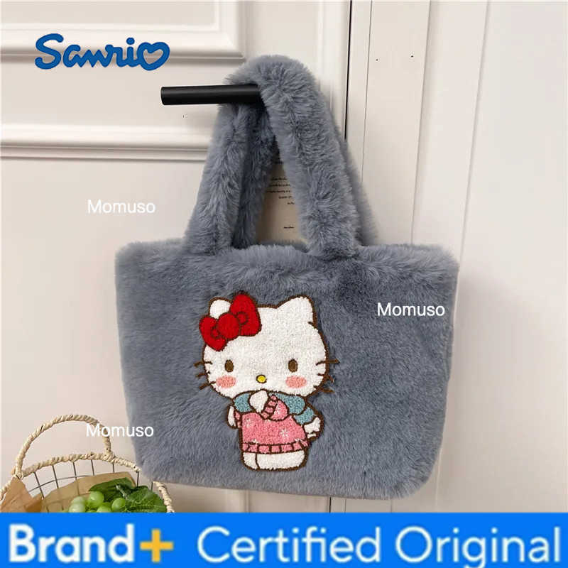 Sanrio New Plush Handbag Winter Cute All-match Girls Heart Tote Bag Fashion Internet Popular Casual Cartoon Shoulder Underarm Bag H251230