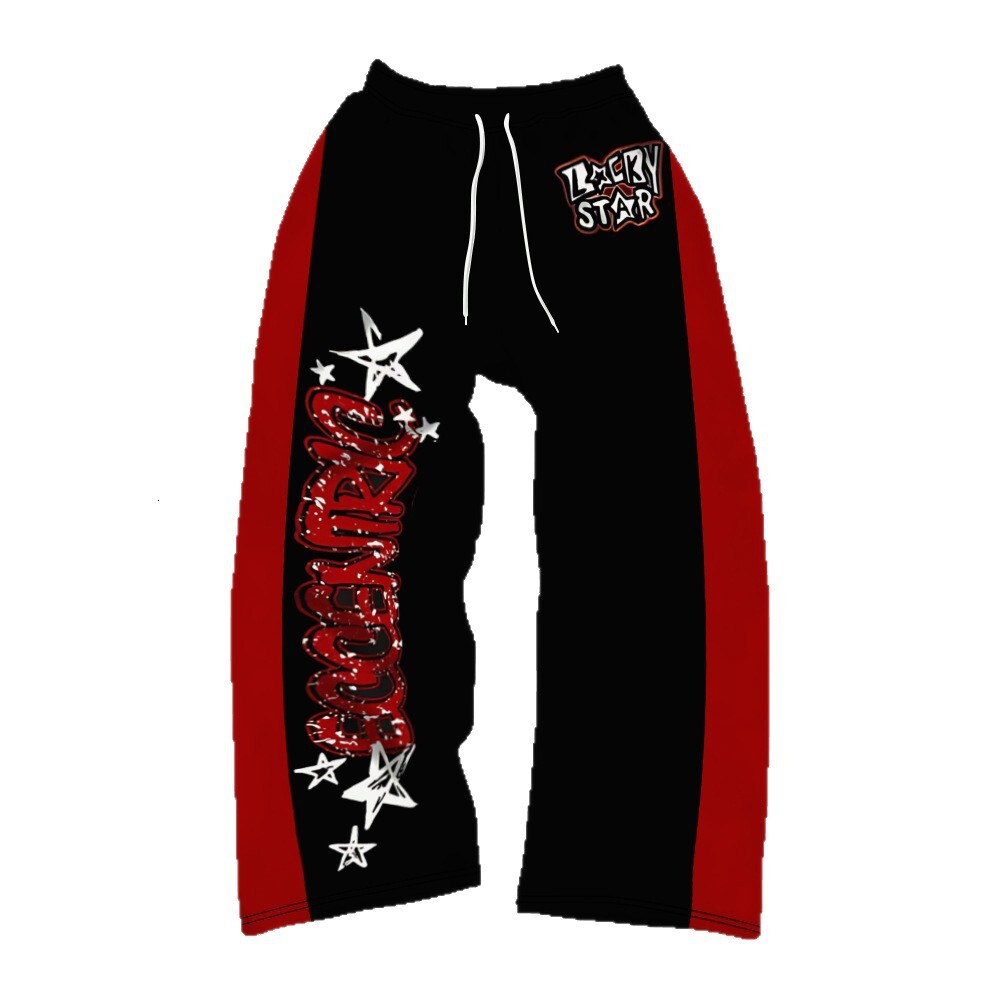 Luxury Brand Designer Apparel 2023 Autumn Winter 3D Printed Autumn Winter Fashion Loose Casual Flared Pants Independent Station