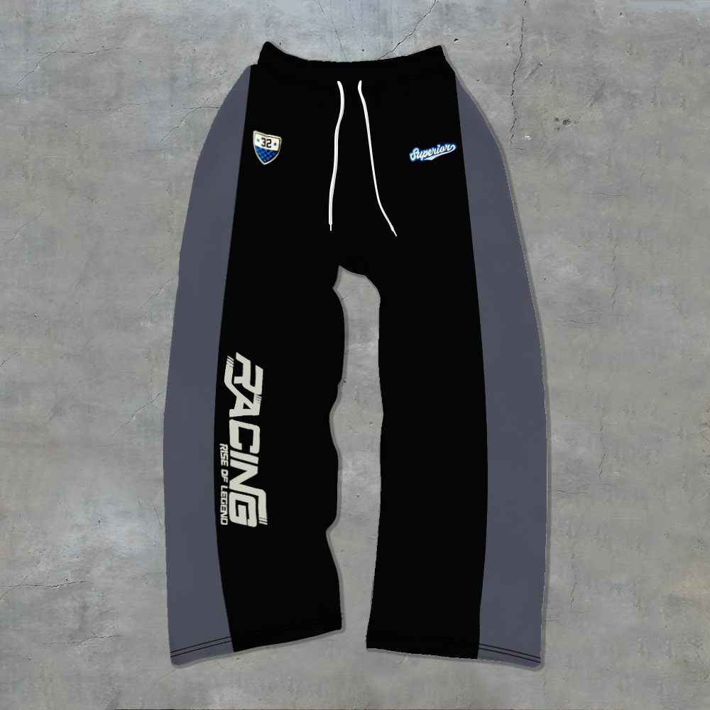 Luxury Brand Designer Apparel 2023 Autumn Winter 3D Printed Autumn Winter Fashion Loose Casual Flared Pants Independent Station