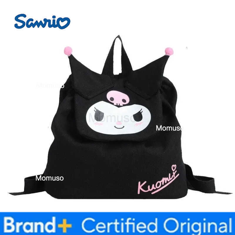 Sanrio Sanrios Child Backpack Kuromi Hello Kittys Cartoon Kawaii Girl School Bag Light Small Canvas Breathable Printing Anime Figure H251230