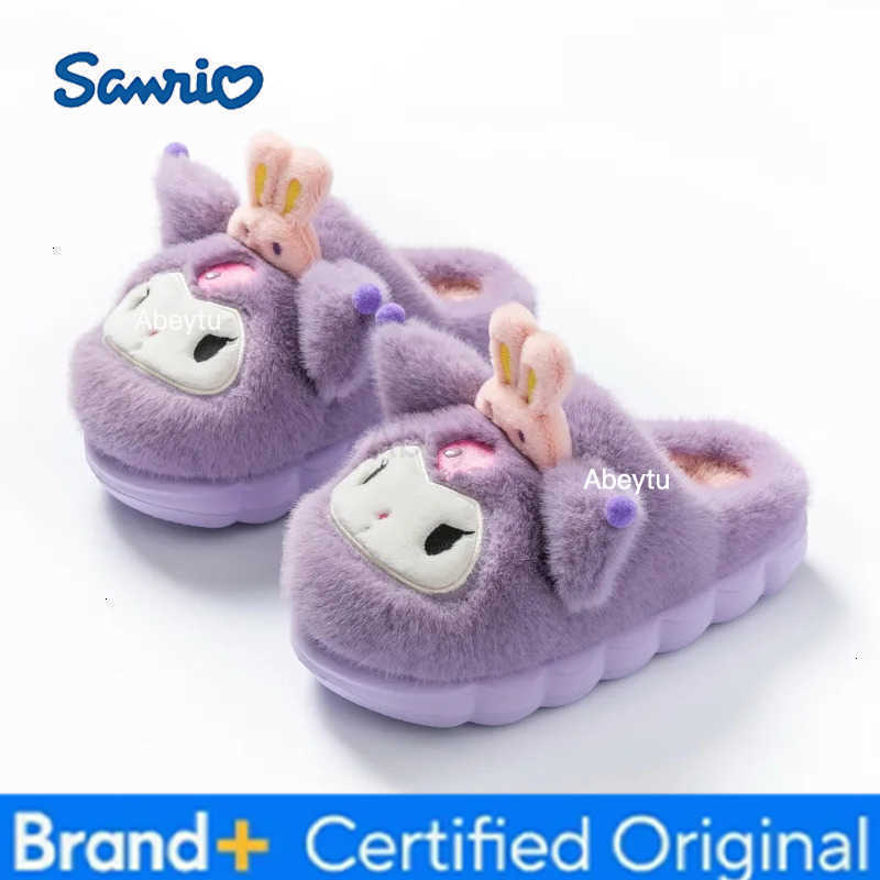 Sanrio Child Cotton Slippers Cute Cartoon Parent-Child Keep Warm Home Interior Keep Warm Girl Gift Kawaii Cartoon Anime Figure H251230