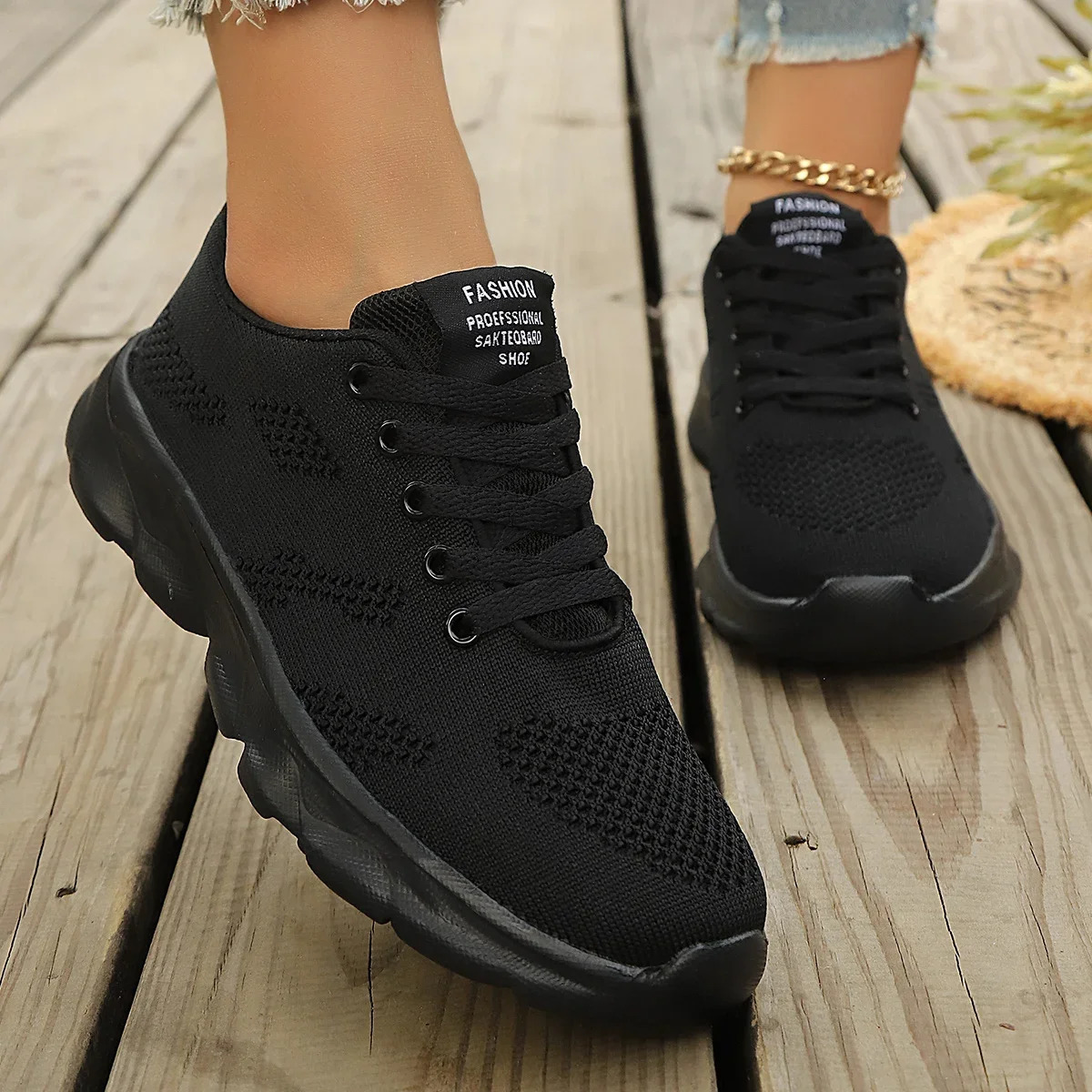 Sneakers Women Shoes Lightweight Running Shoes For Women Comfortable Sport Shoes Jogging Tennis Outdoor Walking Black Size 36-42 251226
