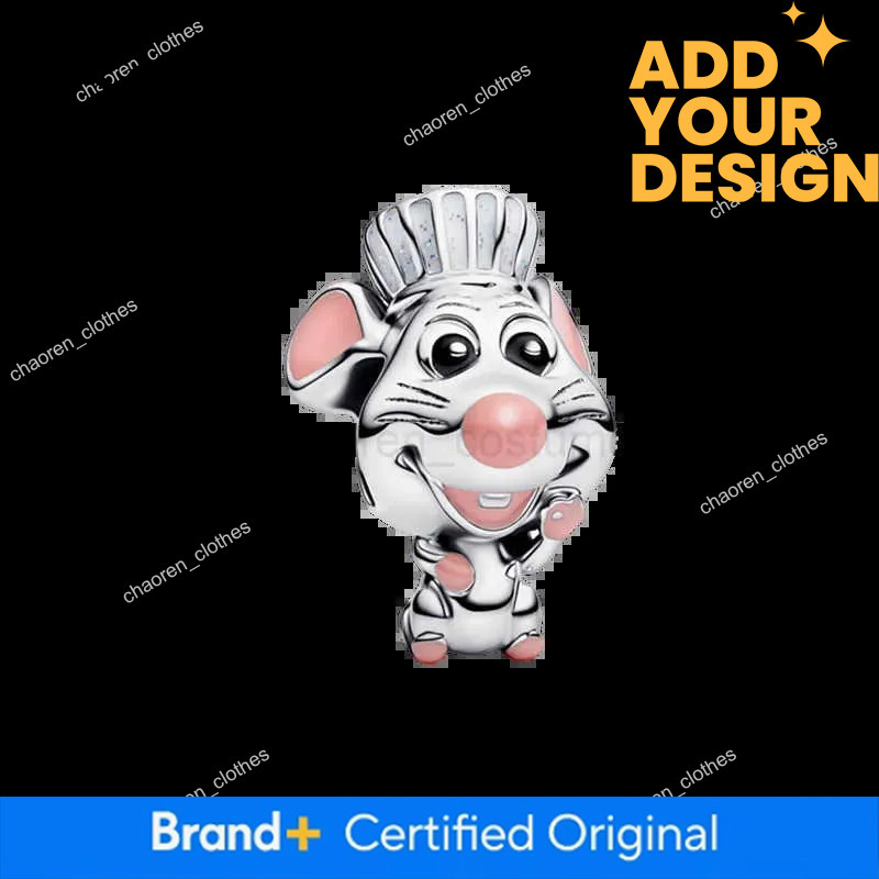 Disney custom Hot Toys Pixar Ratatouille Charm Dangle Snake Fit Original Bracelet Necklace Beads For Diy Jewelry Women Gift H251220