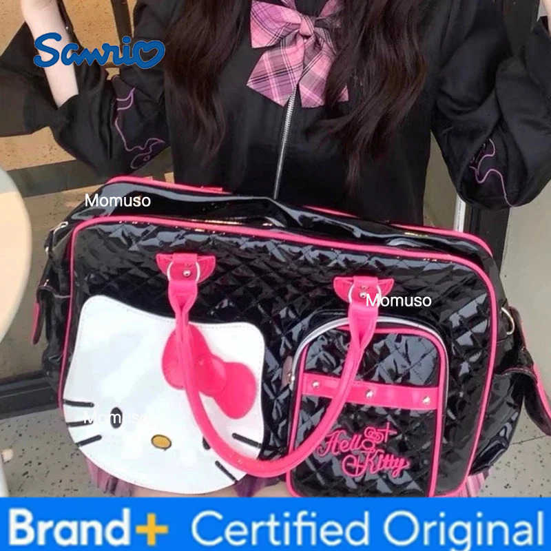 Sanrio Hello Kitty Large Capacity Crossbody Bag Pink Shoulder Bags For Women Sweet Girl PU Leather Handbag H251230