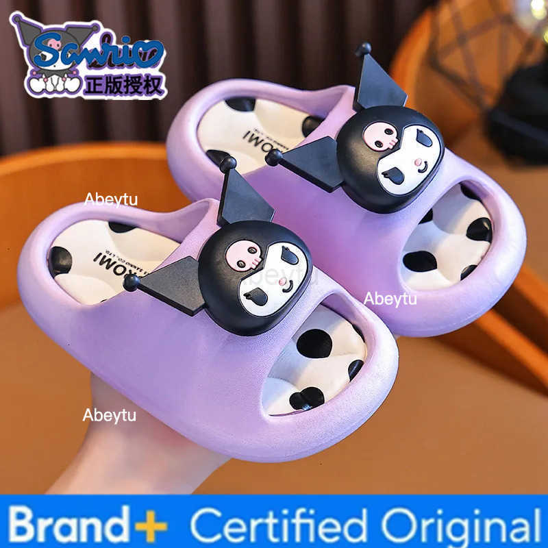 Sanrio Original cartoon girls student Kuromi slippers Shoes girls shoes gift H251230