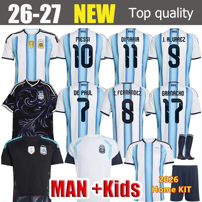3XL 4XL 2026 2027 soccer Jerseys Fan playe MAC ALLISTER 26 27 Nico Paz ENZO ALVAREZ MESSIS Signed kids kit Men football shirt MARADONA L.MARTINEZ J.ALVAREZ