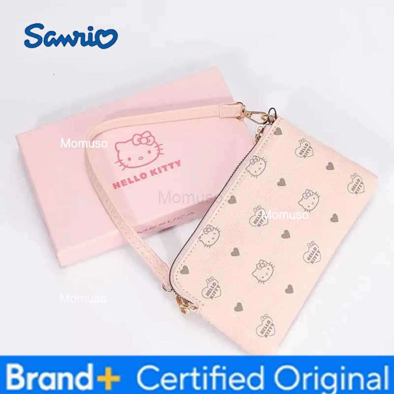Sanrio Hello Kitty Shoulder Bag Cute Cartoon Originality High-capacity Clutch Bag New Fashion Long Style Zippe Mobile Phone Bag H251230