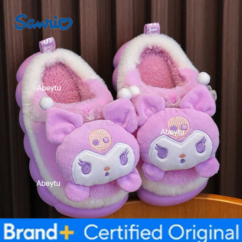 Sanrio New Autumn And Winter ChildrenS Cotton Slippers For Boys And Girls Cute Cartoon Indoor Slippers For Infants And Young Children H251230