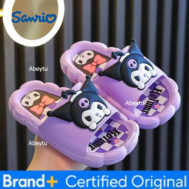 Sanrio Childrens Slippers Girls Princess Summer Cute Indoor Cartoon Bath Anti Slip Baby Parent-child Cool Slippers H251230