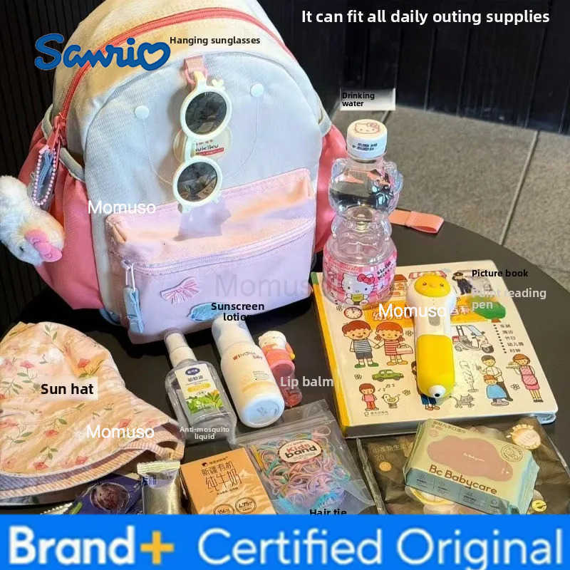 Sanrio Cute cartoon characters Hello kitty backpack Creative design Large capacity backpack Cute student schoolbag Cute holiday gift H251230