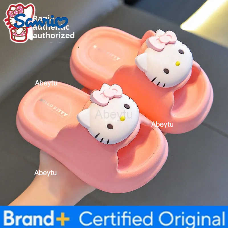 Sanrio Kulome Summer Childrens Cool Slippers for Girls Parent-child Non-slip Girls Middle Childrens Bath Baby Fashion Slippers H251230