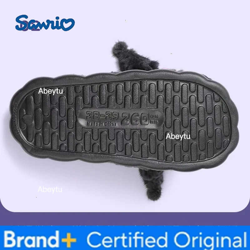 Sanrio Kuromi Cotton Slippers for Womens Autumn Winter Cinnamoroll Hello Kittys Home Anti Slip Cute Cartoon Cotton Shoes Thickened H251230