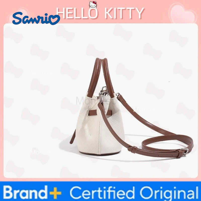 Sanrio Kawaii Hello Kitty Bag Anime Girl Fashion Versatile Bucket Bag Cortex Waterproof Single Shoulder Crossbody Bag Festival Gift New H251230