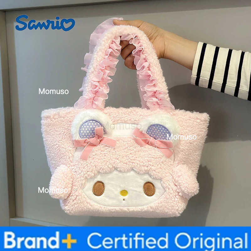 Sanrio Lovely My Melody Handbag Japanese Style Cosmetic Bag Kawaii Anime Piano Plush Lolita Bag Large Capacity Birthday Gifts H251230