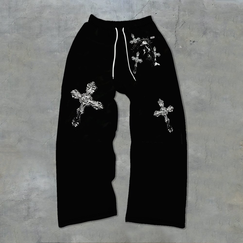 Luxury Brand Designer Apparel 2023 Autumn Winter 3D Printed Autumn Winter Fashion Loose Casual Flared Pants Independent Station