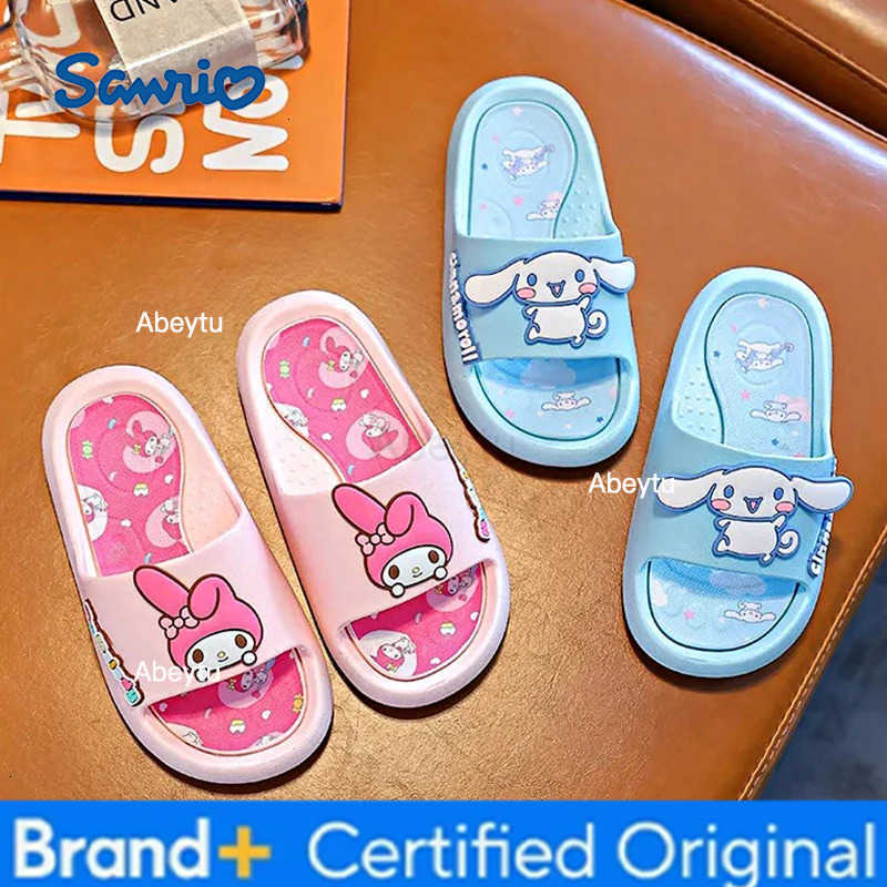 Sanrio My Melody Kuromi Hello Kitty Childrens Slippers Girl Boy Indoor Bathroom Living room Non-slip Home Parent-child Slippers Summer H251230