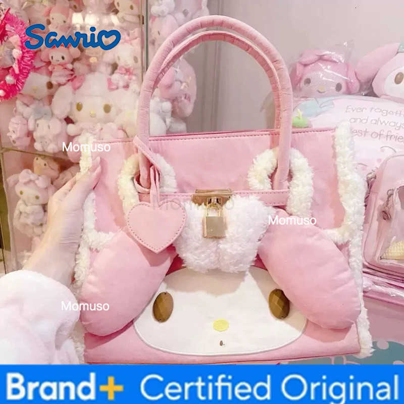 Sanrio In Stock Cute My Melody Faux Lambskin Tote Bag Vintage Cute Heart Bag Cute Autumn And Winter Handbag Anime Melody Bag Gift H251230