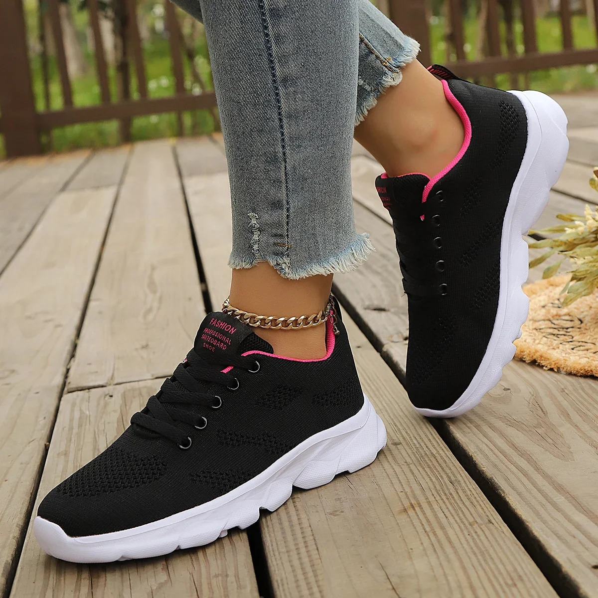 Sneakers Women Shoes Lightweight Running Shoes For Women Comfortable Sport Shoes Jogging Tennis Outdoor Walking Black Size 36-42 251226