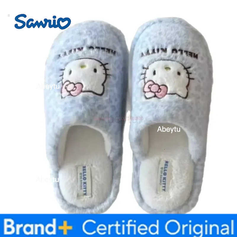 Sanrio Anime Hello Kitty Character Series Indoor Anti-Skid Slippers Warm In Autumn And Winter House Shoes Practical Periphery Fun Gifts H251230