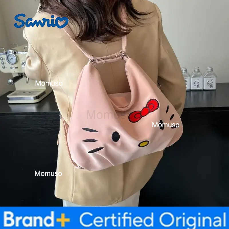 Sanrio Anime Figure Hellokittys Crossbody Bag Girl Tote Bag Large Capacity Backpack Super Light Large Capacity Kawaii Cartoon H251230