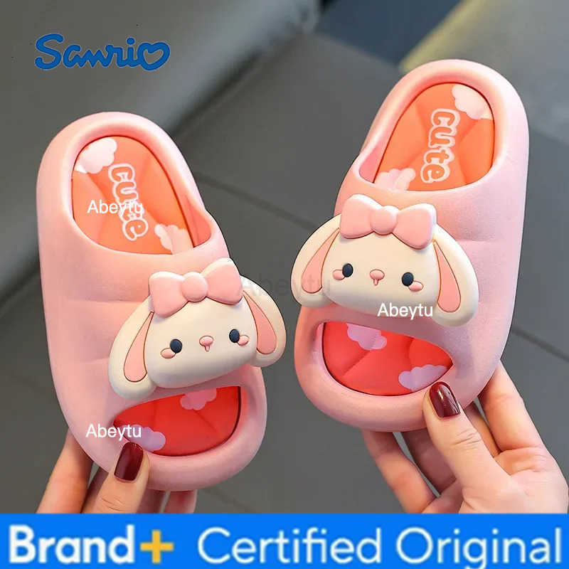 Sanrio Summer Children Slippers Cartoon Indoor Anti Slip Boys Bathroom Slippers 2-10 Years Old Cute Soft Soled Girls Slippers H251230
