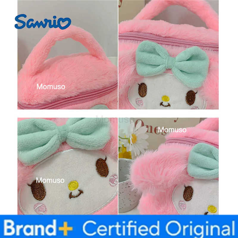 Sanrio New Kawaii Kuromi MyMelody Kirby Cartoon Anime Plush Bag Cute Handbag Cosmetics Bag Sundries Storage Case Girl Gift H251230