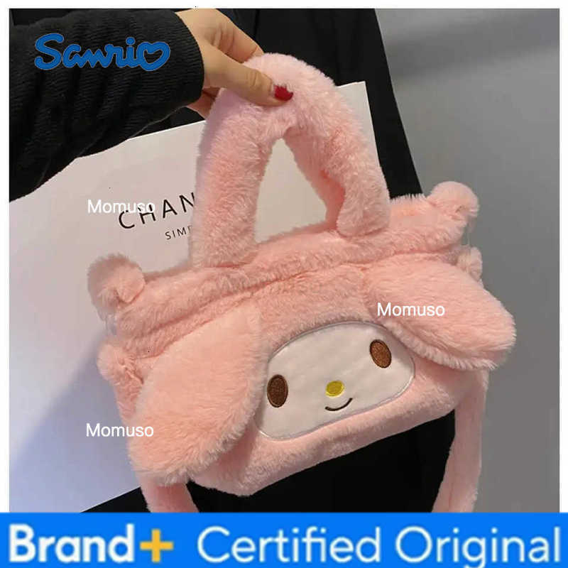 Sanrio Stuffed Handbag Hello Kitty Kuromi Melody Single Shoulder Bag Cartoon Messenger Bag Girls Handbags Stuffed Backpacks Gift H251230