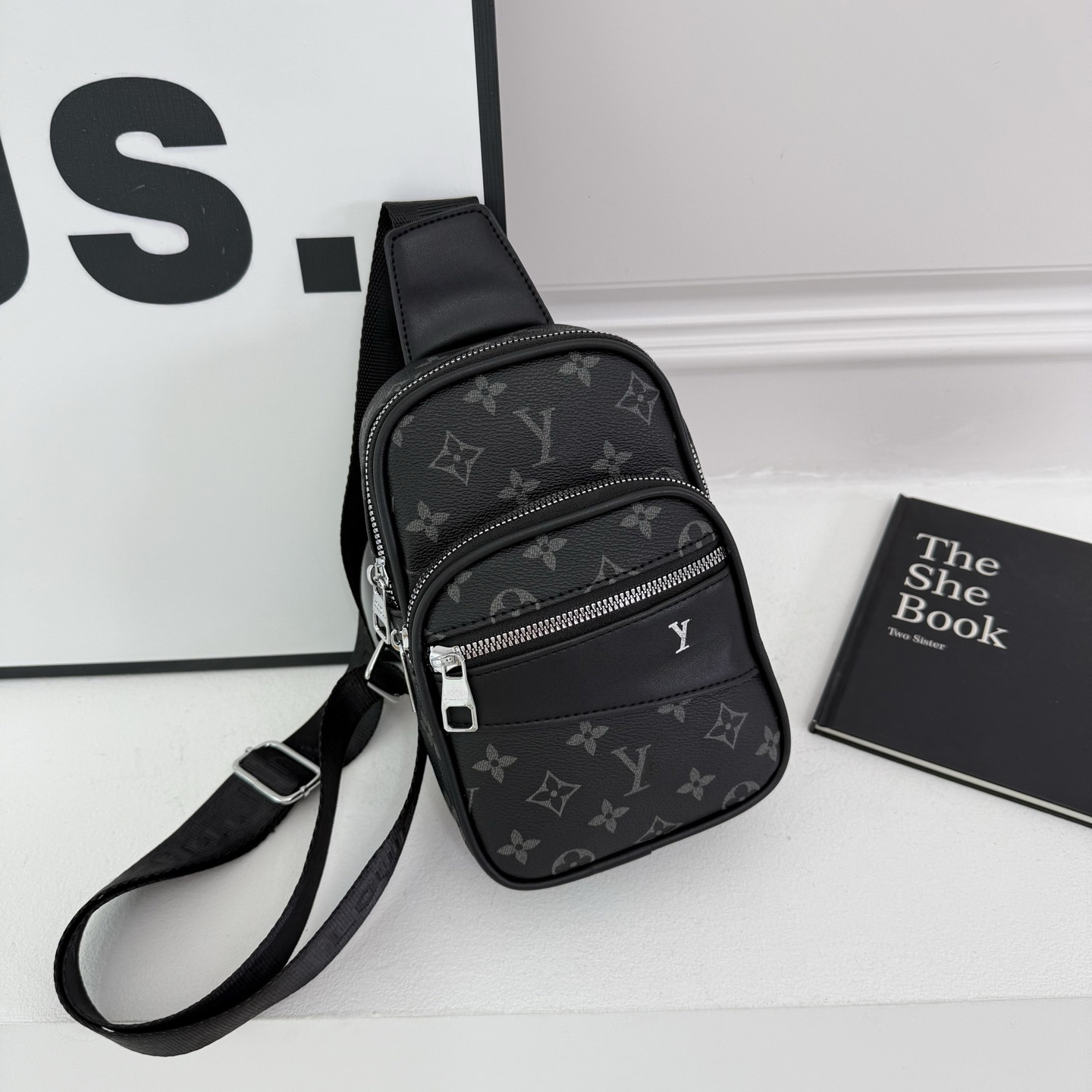 Fashion Classic Monogram Accessory Messenger Bag chest bag shoulder bag Adjustable Shoulder Strap Multiple Zip Pockets For Daily Casual Travel Outdoor Activity