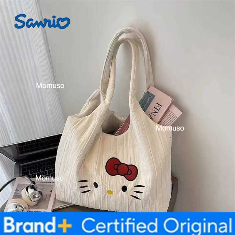 Sanrio New Style Hello Kitty Large Capacity One Shoulder Cartoon Casual Students Tote Bag Versatile Commuting Tote Bag Girl Gift H251230