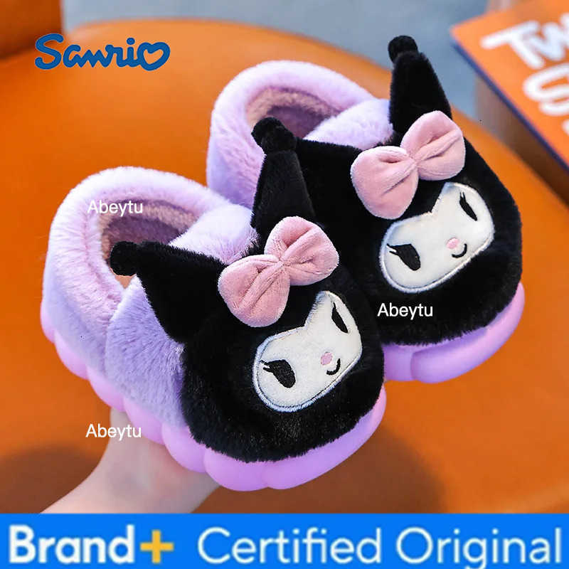 Sanrio New Winter Autumn Cartoon Kids Cotton Slippers - Toddler Big Kid Slippers Cute Parent-Child Home Slippers H2512301