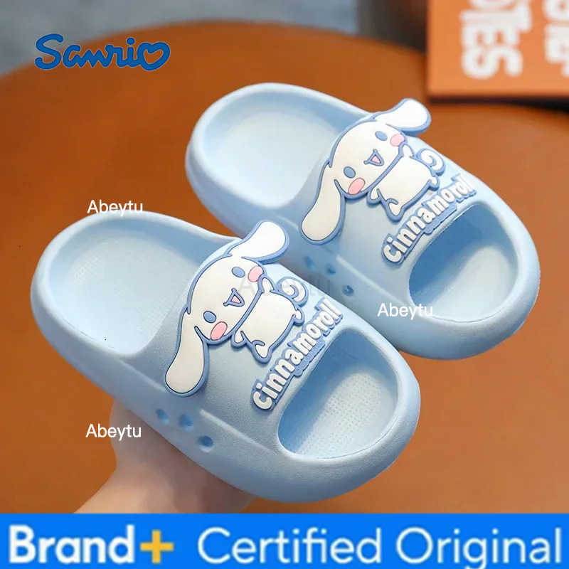 Sanrio Lovely Sanrioed Children Slippers Anime Hello Kitty Cinnamoroll Platform Non-Slip Home Comfortable Kawaii Outdoor Beach Sandals H251230