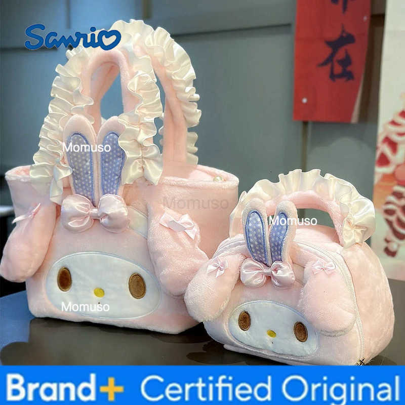 Sanrio Lovely My Melody Handbag Japanese Style Cosmetic Bag Kawaii Anime Piano Plush Lolita Bag Large Capacity Birthday Gifts H251230