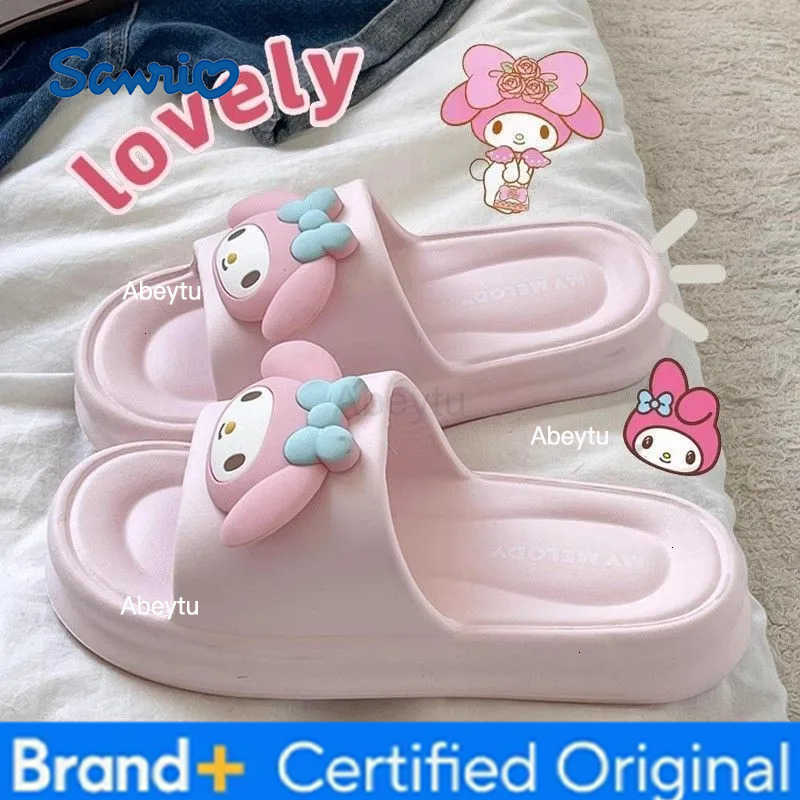 Sanrio Cute cartoon character Hello kitty soft non-slip slippers Cute and sweet design Indoor anti-odor slippers Festive gift Wholesale H251230