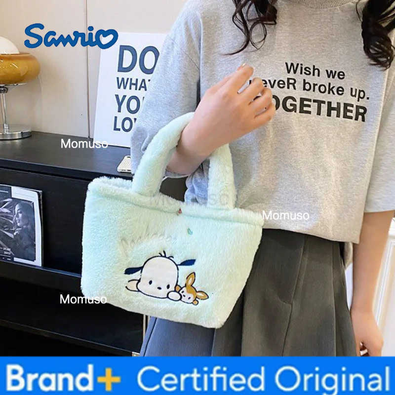 Sanrio Kawaii Plush Bag Kuromi Backpack Anime Melody Cinnamoroll Plushie Handbags Pochacco Cartoon Stuffed Bag for Girls Gifts H2512301