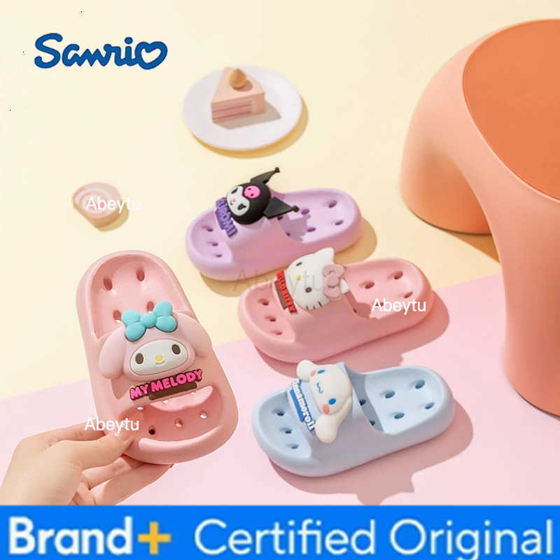 Sanrio genuine childrens slippers cartoon indoor non-slip quick-dry slippers soft-soled light slippers for girls H251230