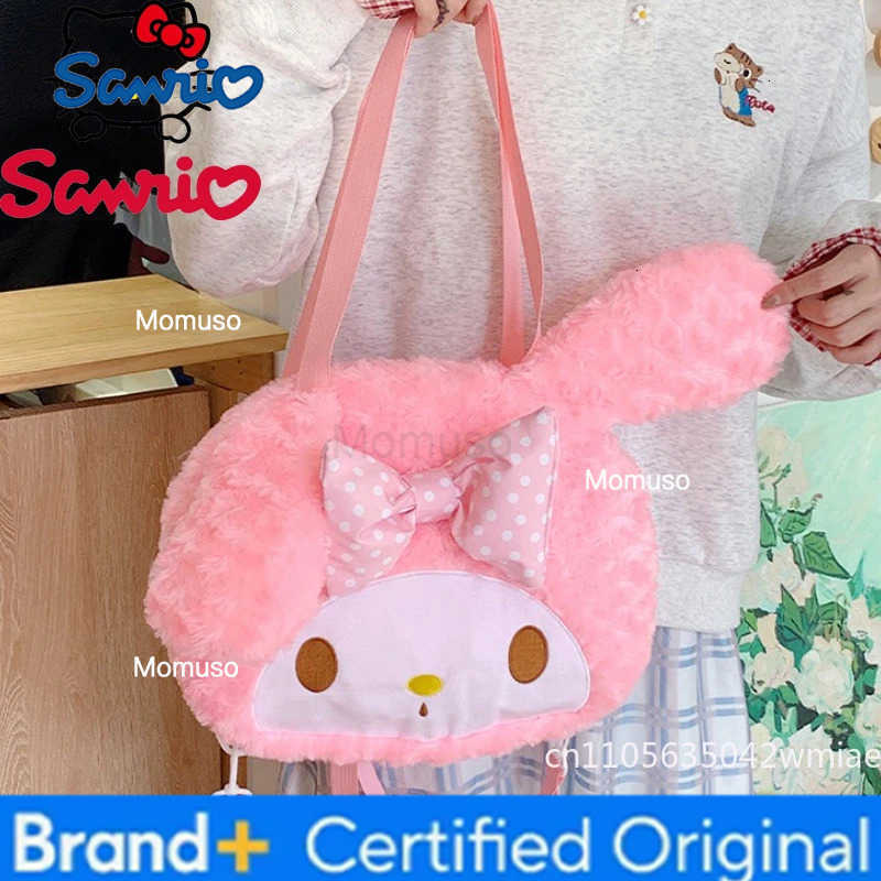 Sanrio Meiledi New 3D Doll Backpack Fashionable High Quality Plush Shoulder Bag Cartoon Girl Multi Functional Storage Small Backpack H251230
