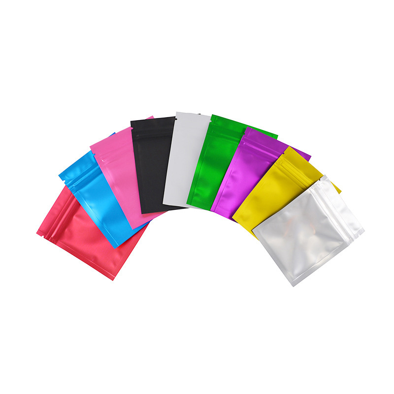200 PCS Packaging Pouch Aluminum Foil bags Translucent Holographic Sealed Bag Zip Lock Bag for Coffee Tea Nuts Candy Powder Dried Fruits Storage Pouch