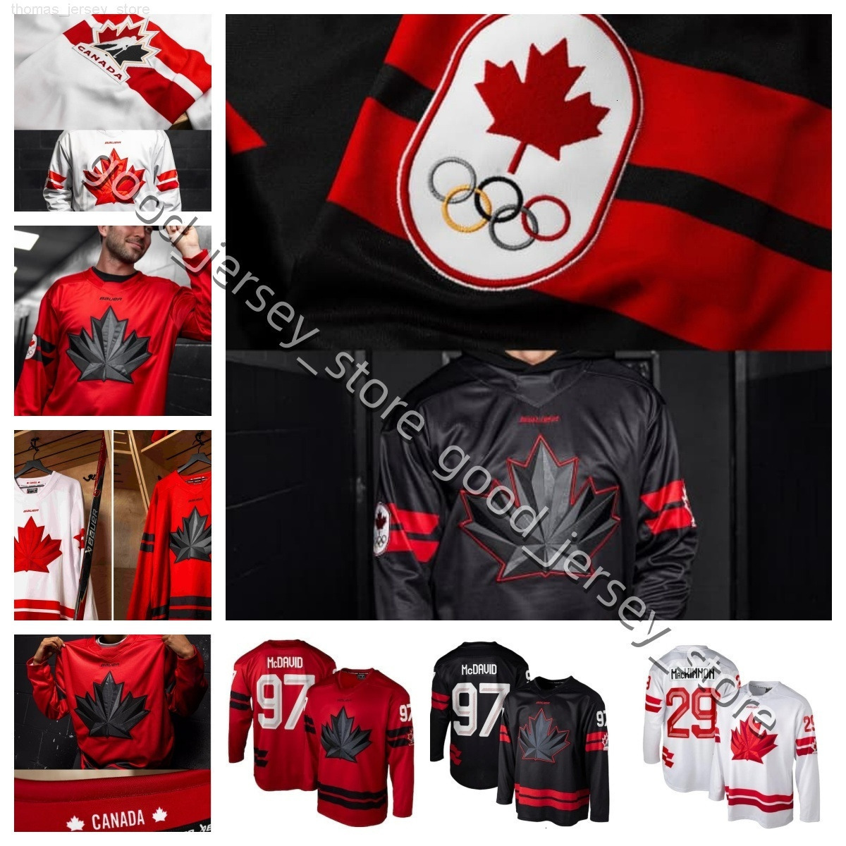 2026 Team Name Canada 2026 Olympicss Hockey Jerseys Sidney Crosby Mcdavid Nathan Mackinnon Brayden Point Cale Makar Sam Reinhart GOOD Men S-4XL
