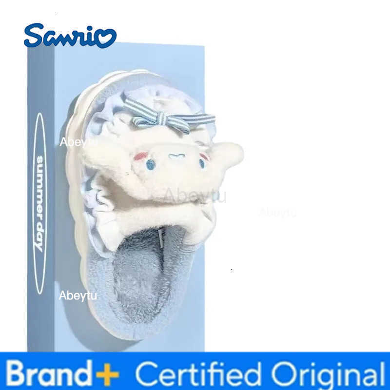 Sanrio Cute Cotton Slippers For Ladies New Cartoon Style Indoor Home Decor In Autumn And Winter Thick Soled Anti Slip And Warm Shoes H251230