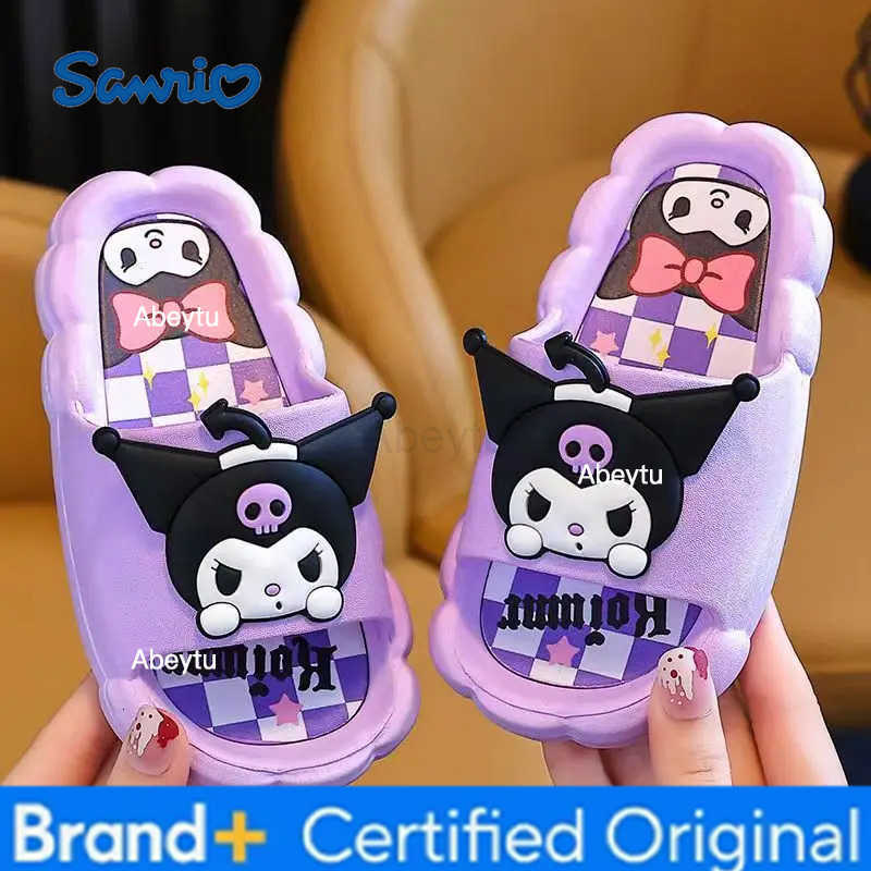 Sanrio Childrens Slippers Girls Princess Summer Cute Indoor Cartoon Bath Anti Slip Baby Parent-child Cool Slippers H251230