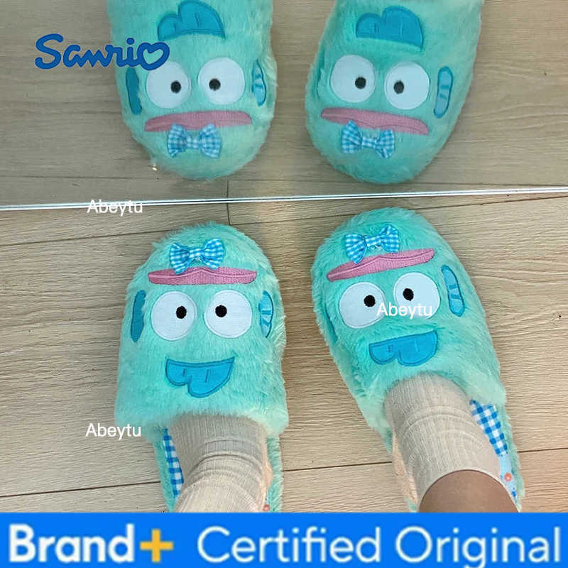 Sanrio Cartoon Hangyodon Slippers Lovely Japanese Style Indoor Shoes Anime Girl Shoes Floor Slippers Warm Spring Autumn Flat H251230