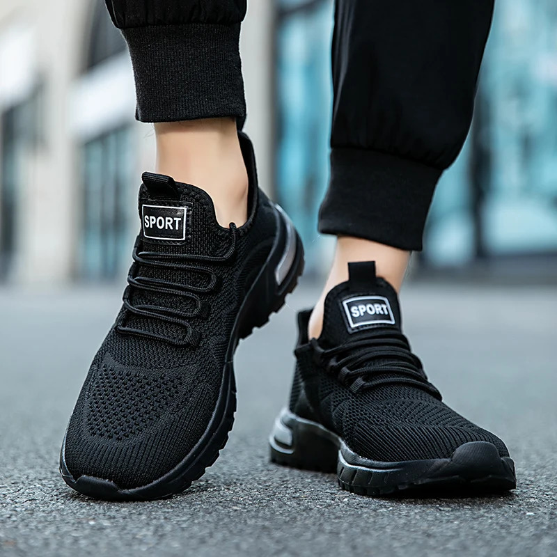 Oiaano Barefoot Man Mesh Light Breathable Lace-Up Sneakers Causal Soft Sole Leisure Zero Drop Outdoor Work Jogging 251226