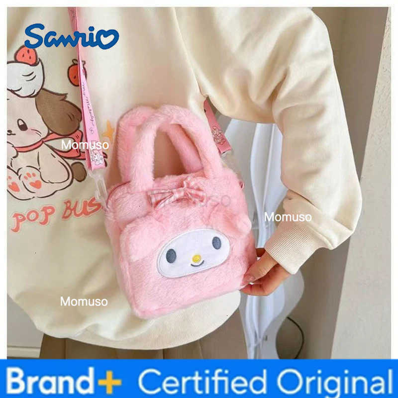 Sanrio Plush Handbag Kuromi Cinnamoroll Cosmetic Bag My Melody Travel Storage Bag Crossbody Bag Shoulder Handbag Christmas Gifts H251230