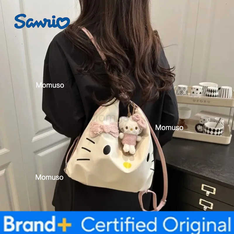 Sanrio 2025 New Model Katie Multi-purpose Backpack for WomenCute Soft Kitty Cat Tote Bag Fashionable Shoulder Bag Shoulder Bag H251230