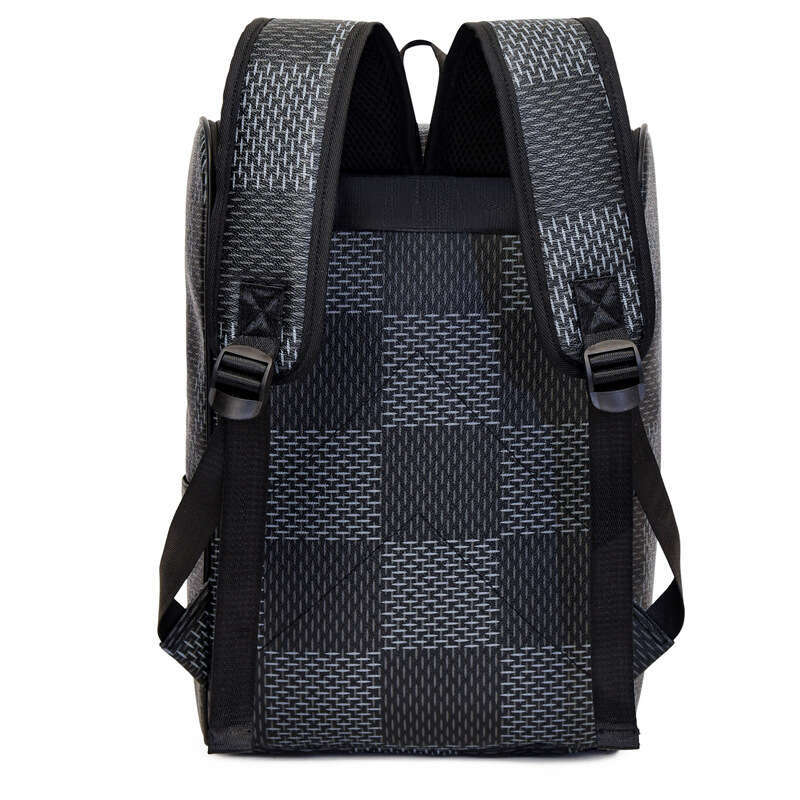 New Large Capacity Casual Fashion Korean Version Connector Men's PU Leather Laptop File School Bag College Student Backpack