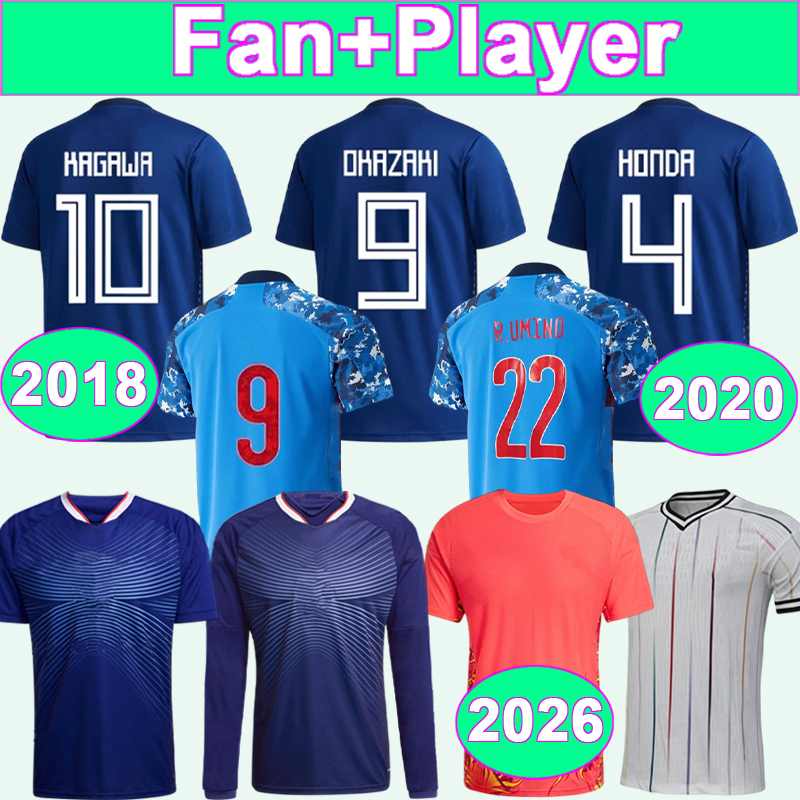 2018 20 26 JaPAn OSAKO Mens Soccer Jerseys National Team ATOM KAGAWA ENDO OKAZAKI NAGATOMO HASEBE KAMAMOTO Home Away Football Shirts Uniforms