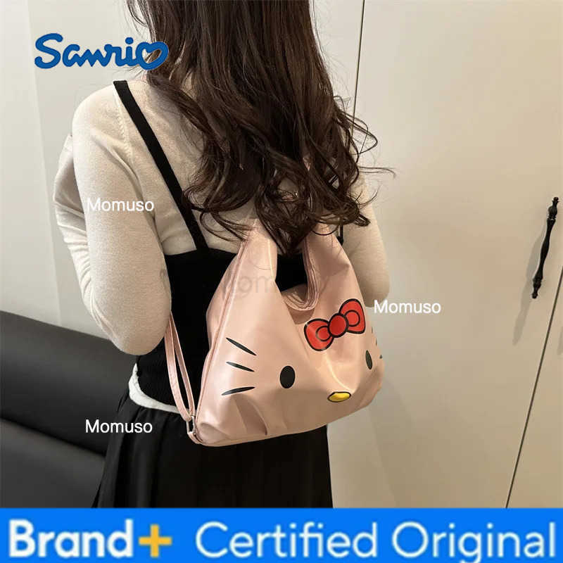 Sanrio Hello Kitty shoulder bag versatile casual handbag Womens bucket bag cartoon shoulder bag Multifunctional messenger pouch H251230